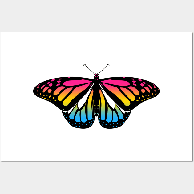 Pansexual Pride Butterfly Wall Art by brendalee